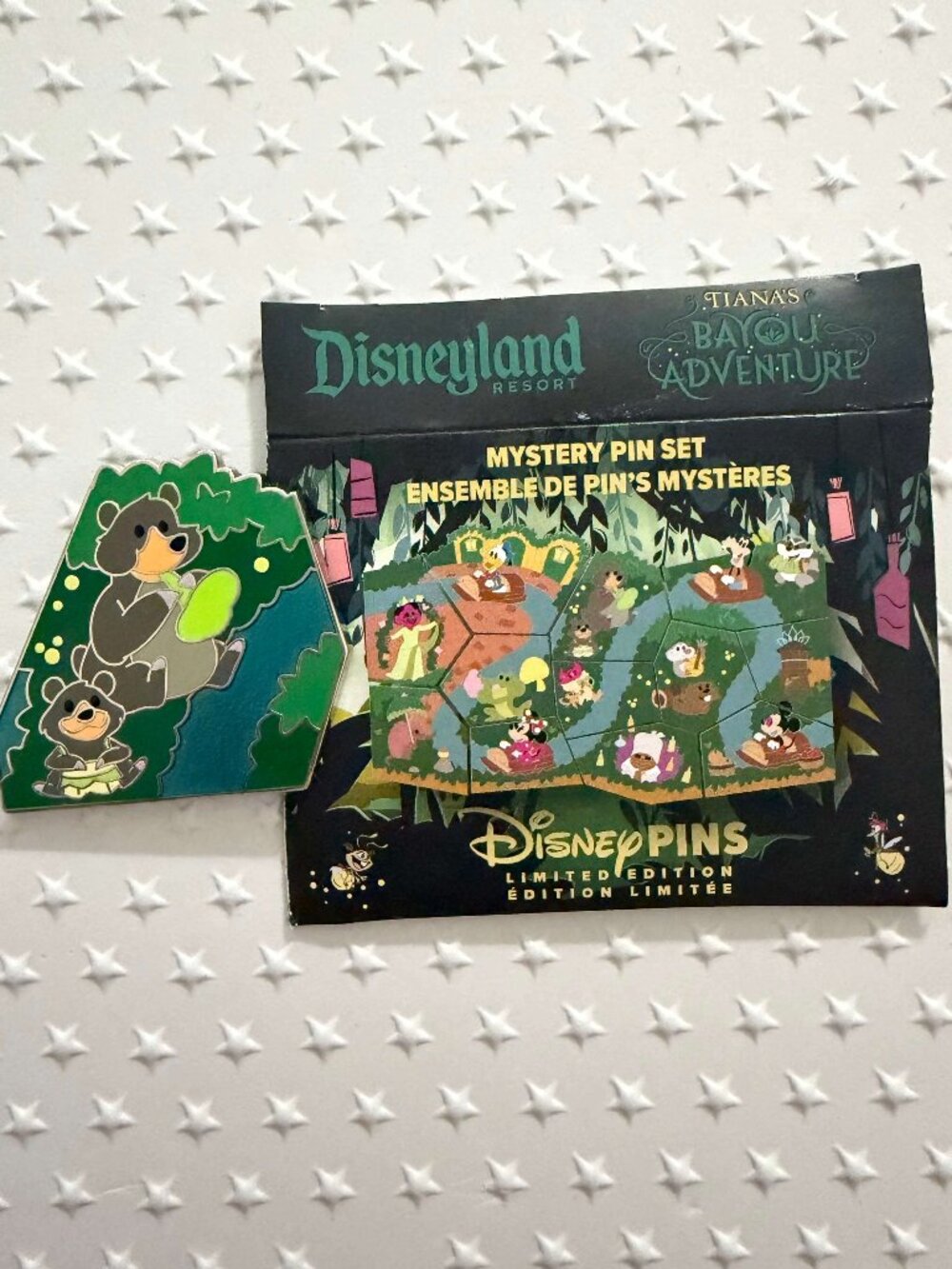 Bears - Disneyland Tiana's Bayou Adventure Attraction Puzzle Mystery Disney Pin